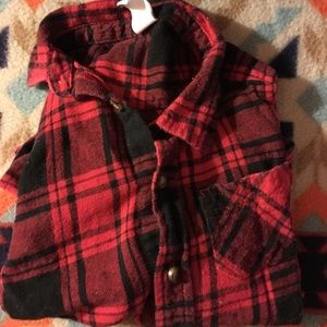 Boys Red plaid shirt